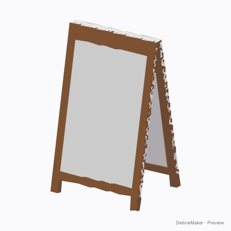 Wooden sandwich board