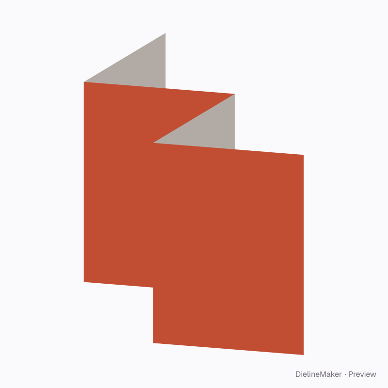 5 × 7 in accordion brochure