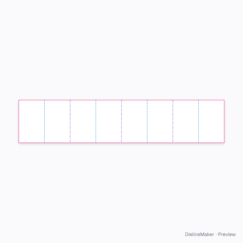 Eight-panel instruction insert flat dieline