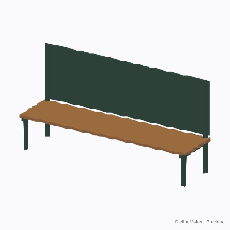 Long advertising bench