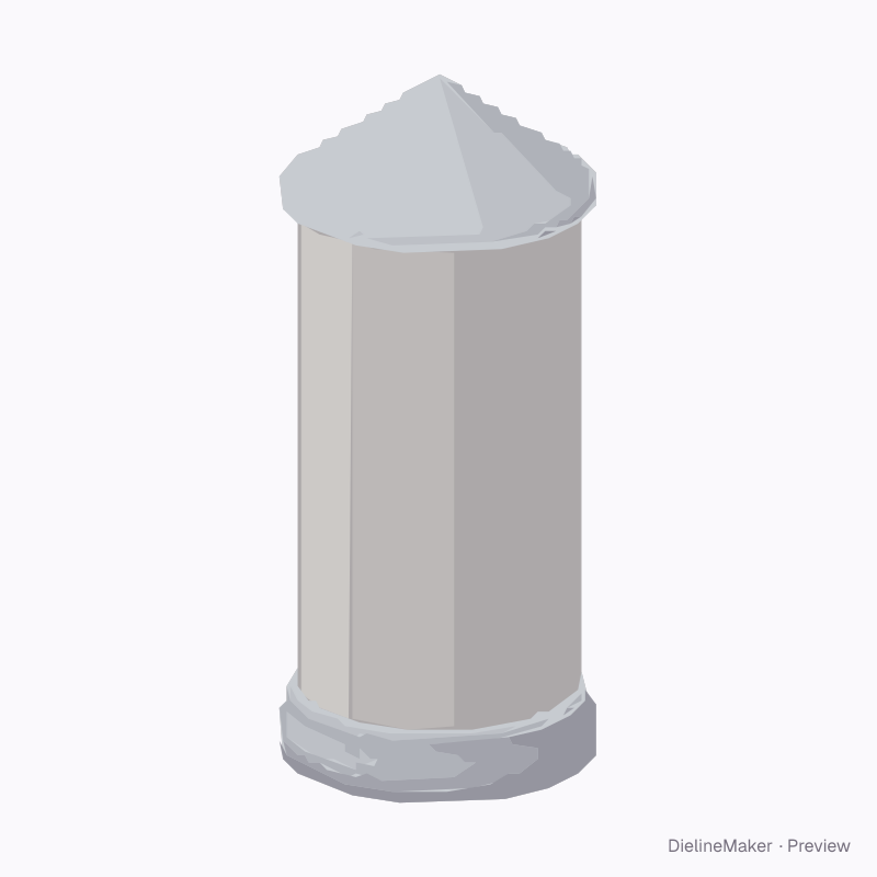 Column with four poster sheets