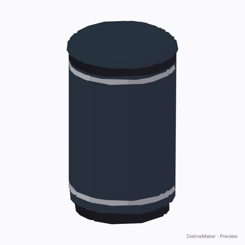 Round litter bin with wrap poster