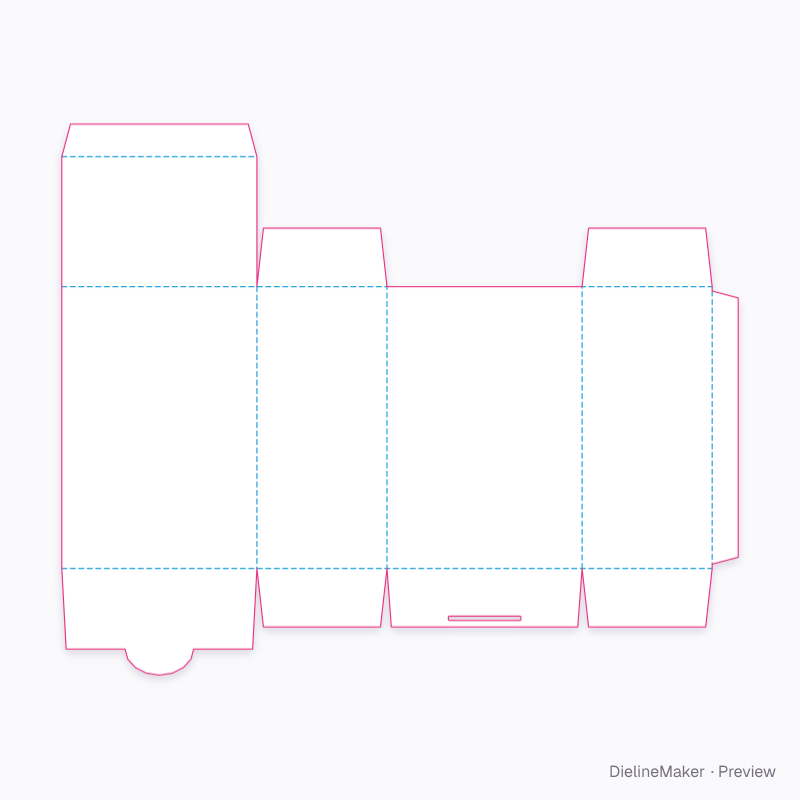 Carton with alternate lock bottom flat dieline