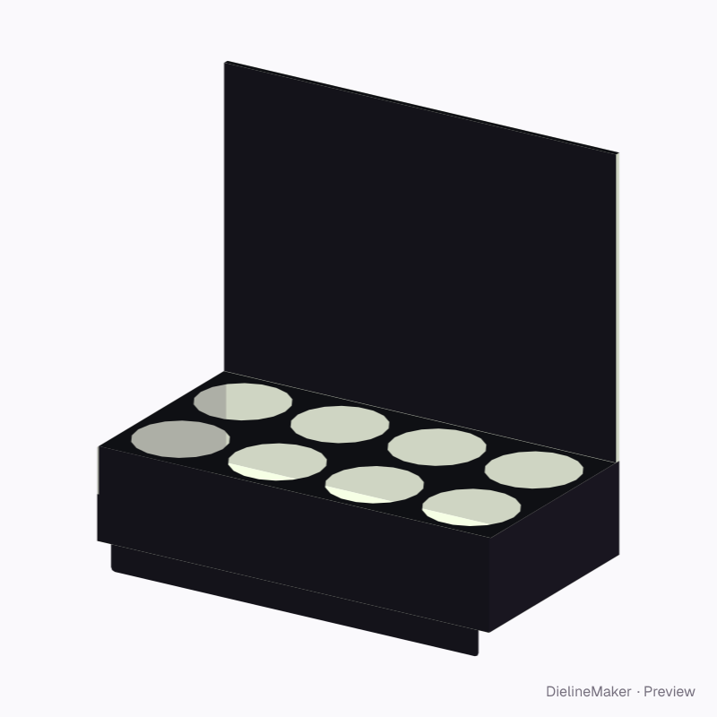 Eight-can counter display 320 × 170 × 300
