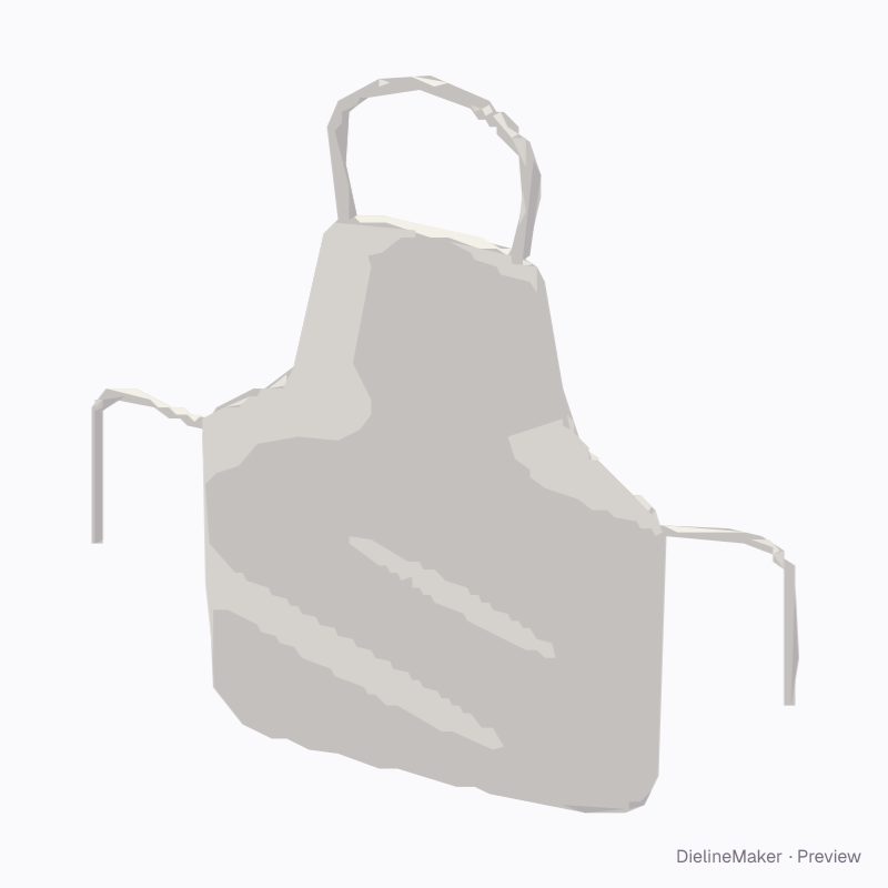 Wide bib apron