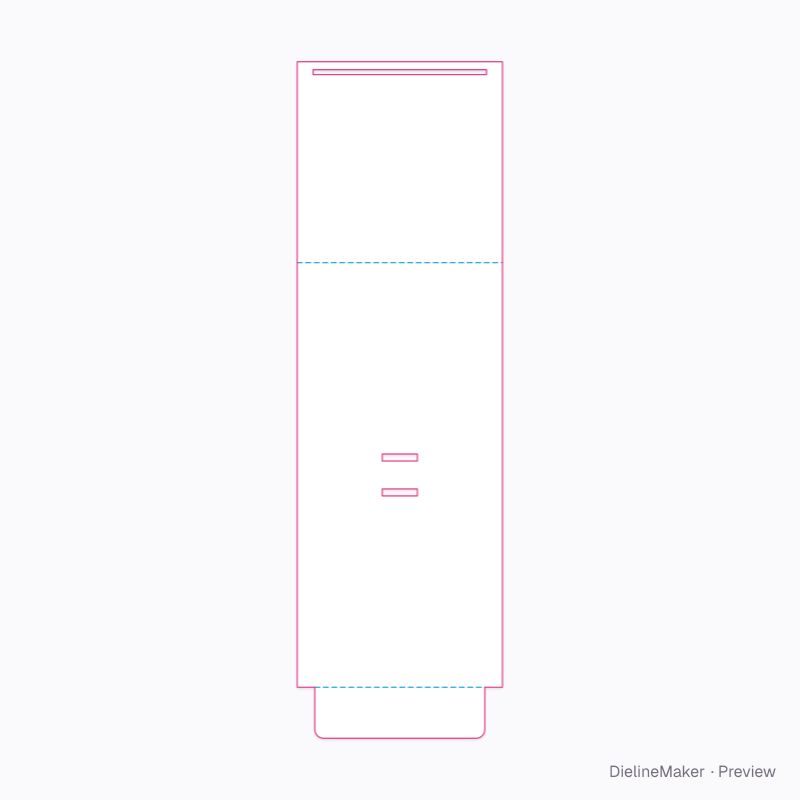 Cannelé box 70 × 65 × 58 flat dieline