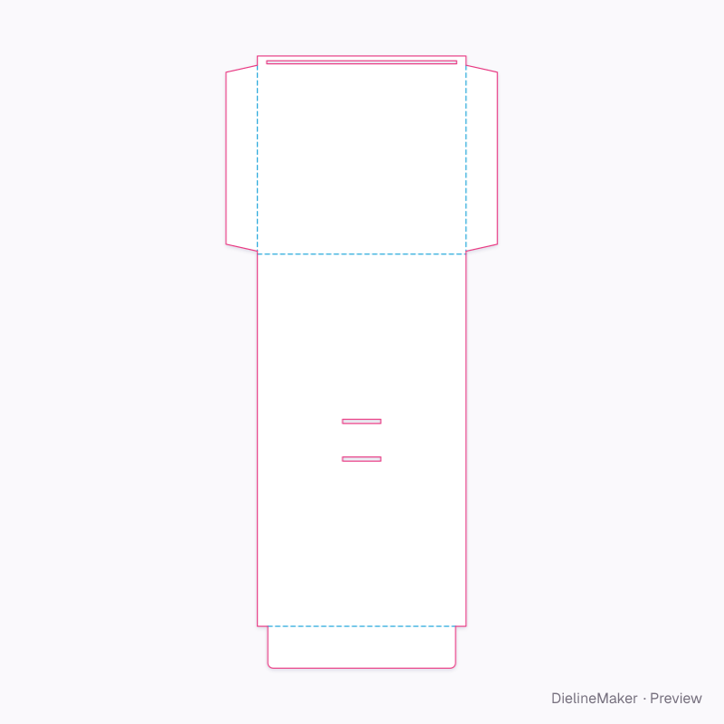 Mini cake arch box 120 × 110 × 80 flat dieline