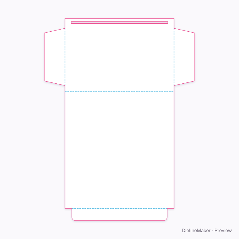 Soap arch sleeve 95 × 60 × 35 flat dieline
