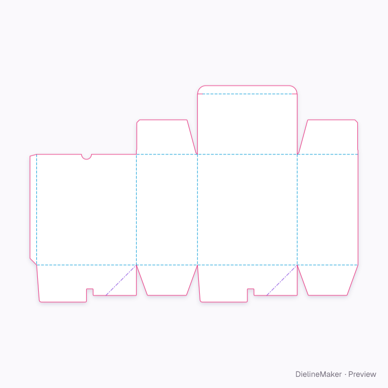Laundry pods box flat dieline