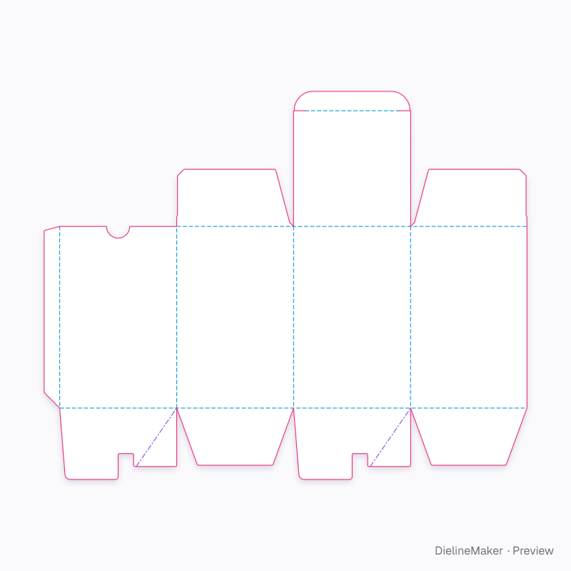 Mason jar box flat dieline