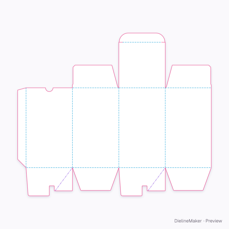 Speaker box flat dieline