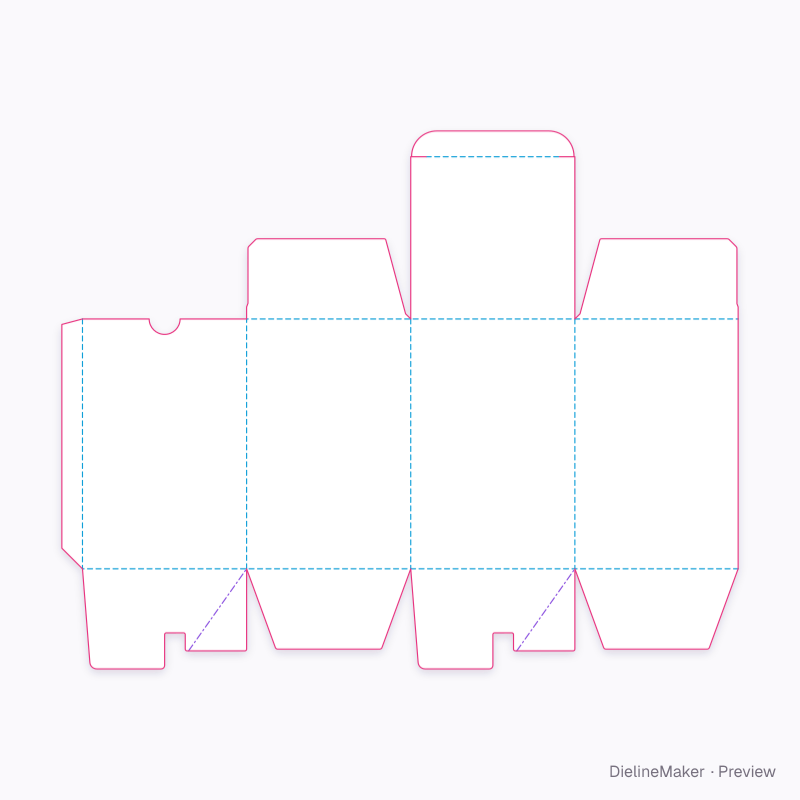 Bath soak jar carton — Auto-lock bottom flat dieline