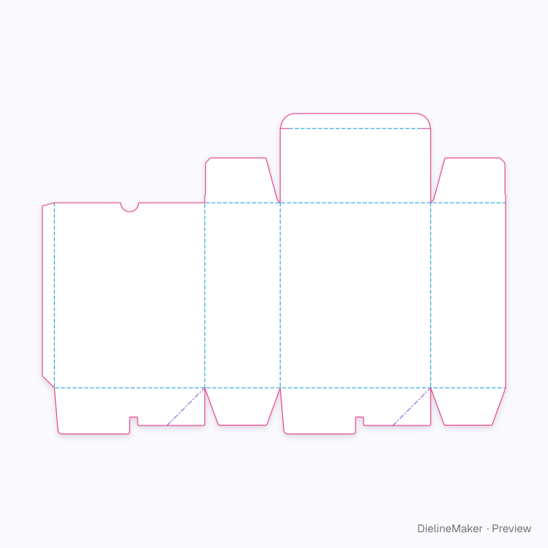 Fragrance gift duo carton — Auto-lock bottom flat dieline