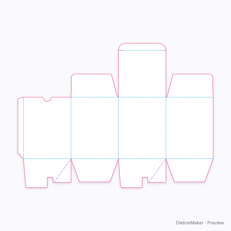 Preserve jar carton — Auto-lock bottom flat dieline