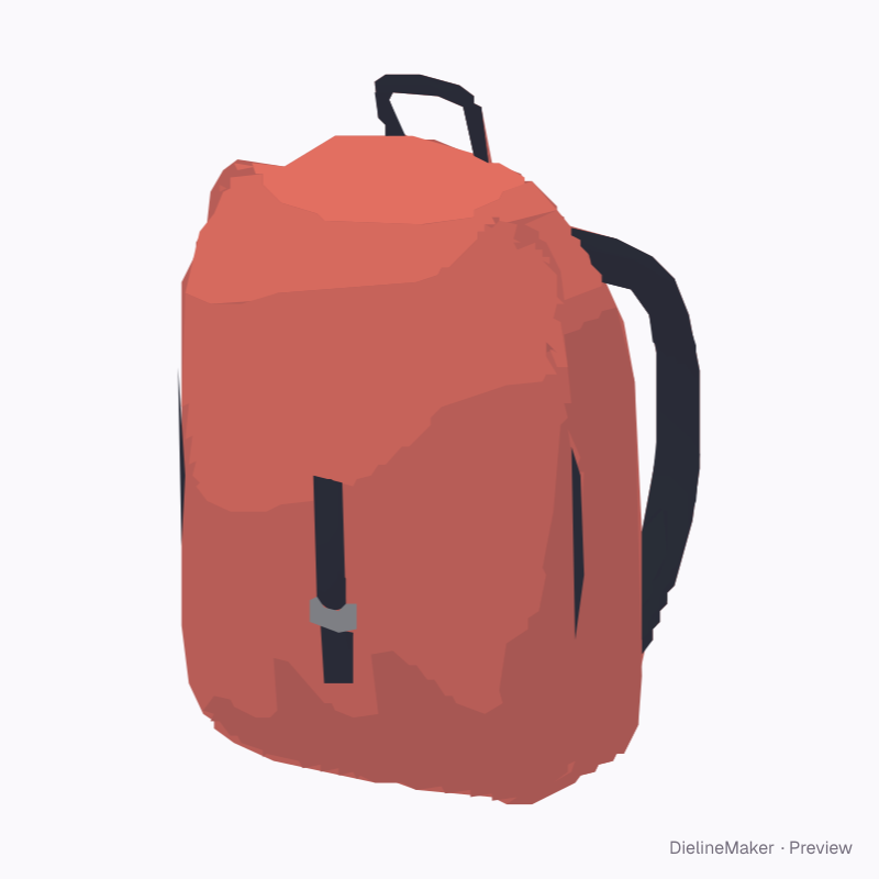 Kids flap backpack with strap