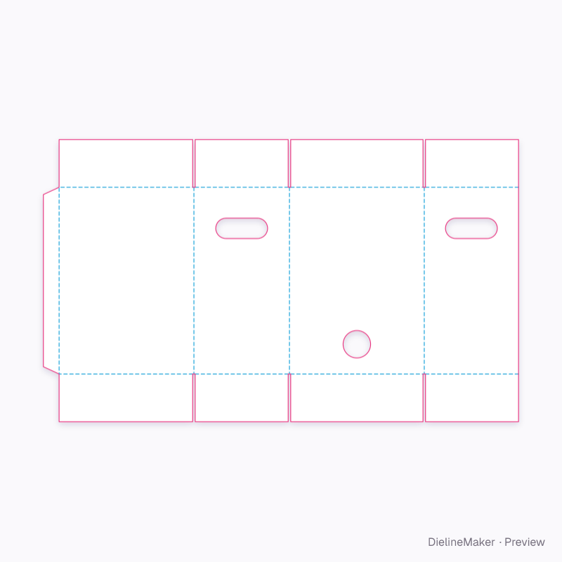 Juice dispenser carton 3 L flat dieline