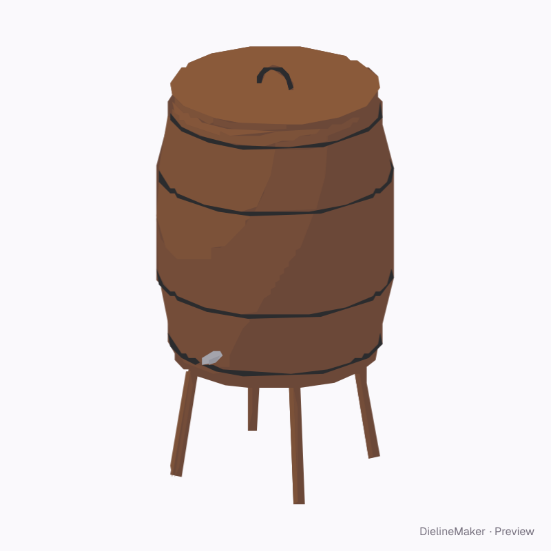 Barrel cooler on stand