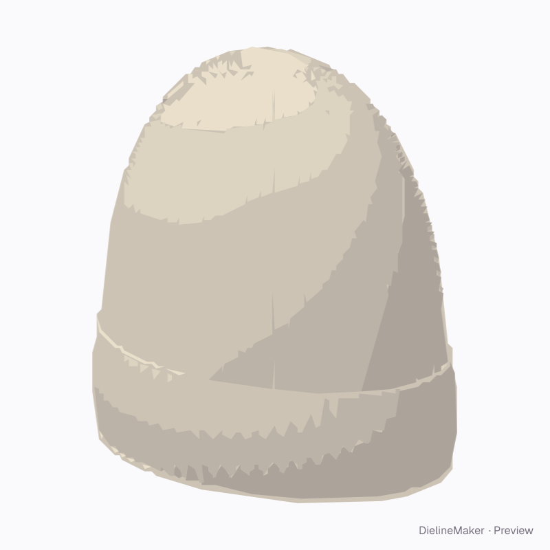 Cream cuffed beanie
