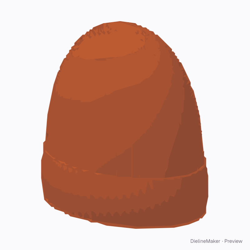 Rust cuffed beanie