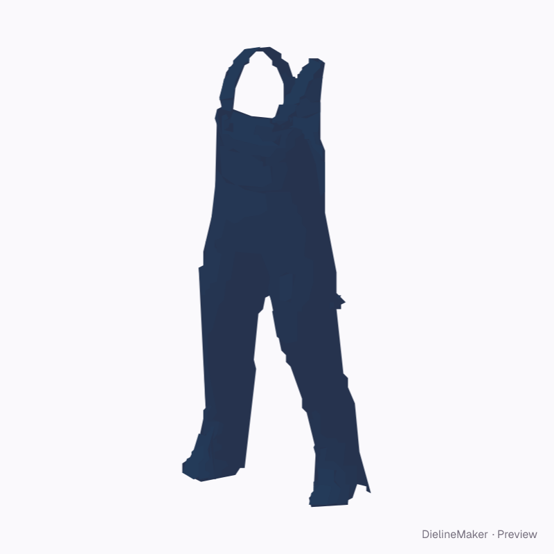 Strapped workwear bib overall