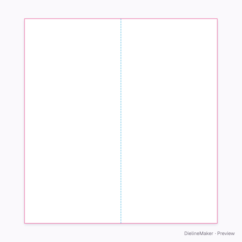 DL bi-fold brochure flat dieline