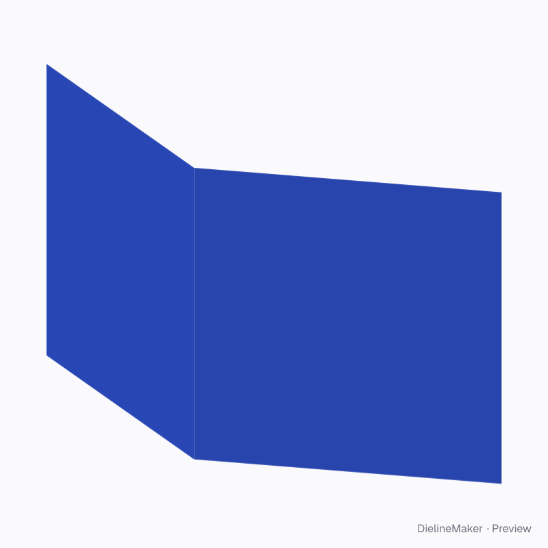 100 mm square bi-fold brochure