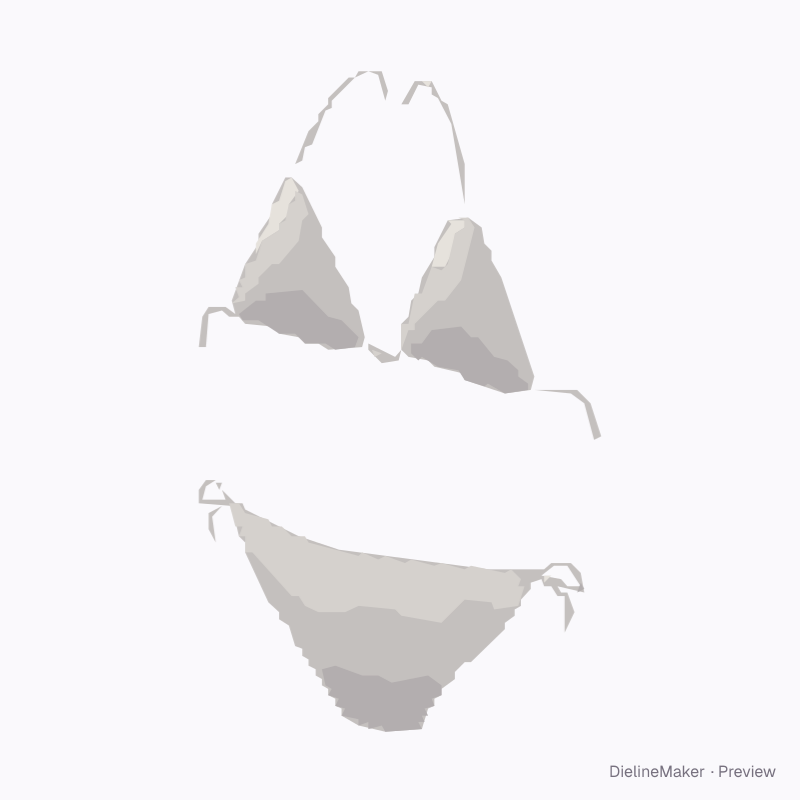 Wide triangle bikini set
