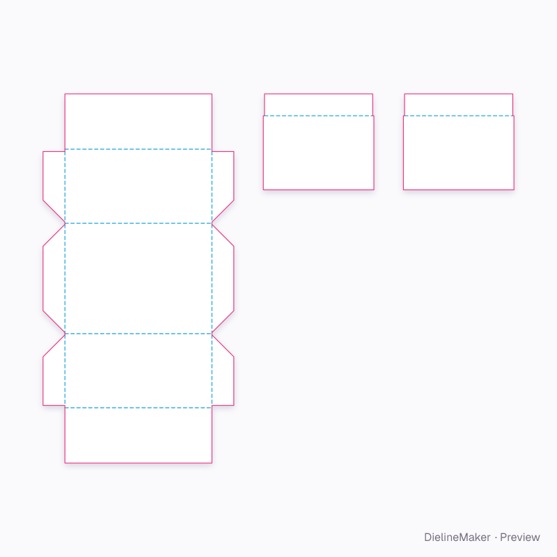 Frozen food box 400×300×200 flat dieline