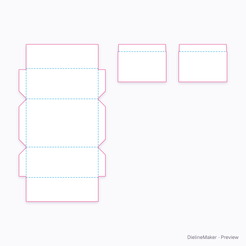 Meat and poultry box 600×400×250 flat dieline