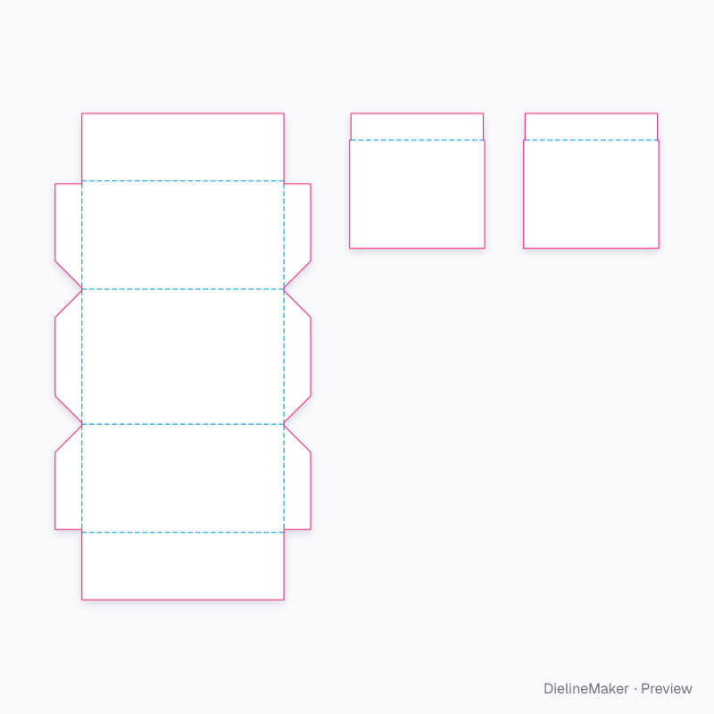 Homewares bulk carton — Bliss box flat dieline