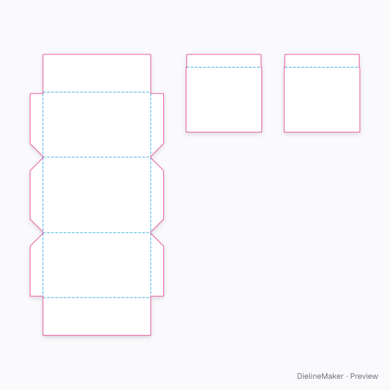 Retail refill carton — Bliss box flat dieline