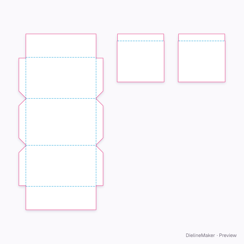 Textile bulk carton — Bliss box flat dieline