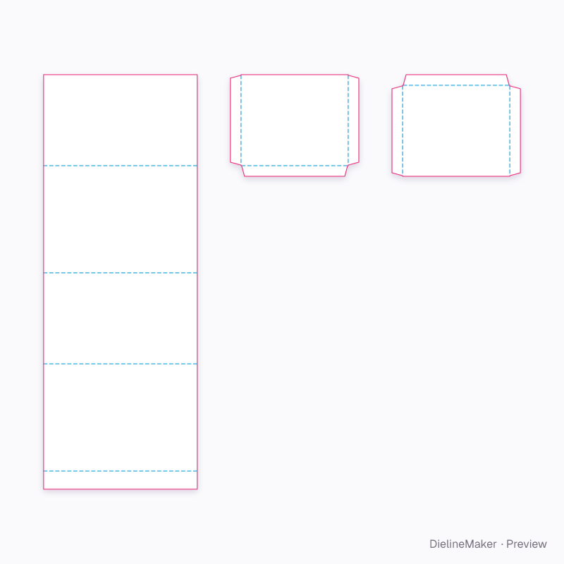 Bliss case with overlapping cover flat dieline