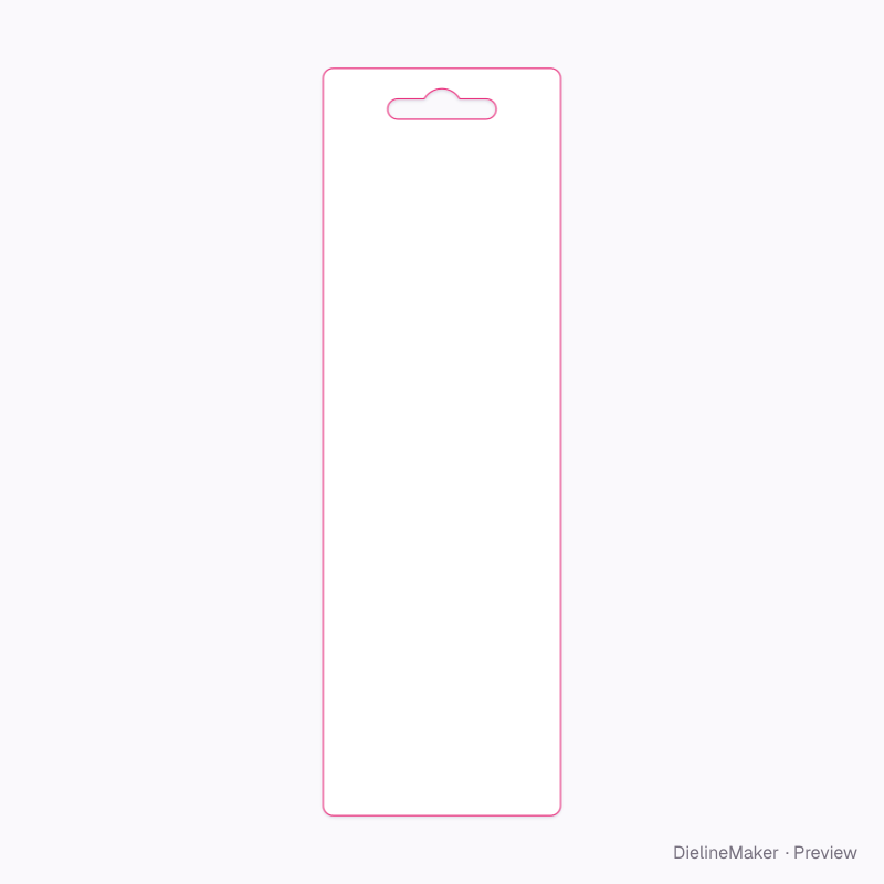 Makeup brush blister card flat dieline