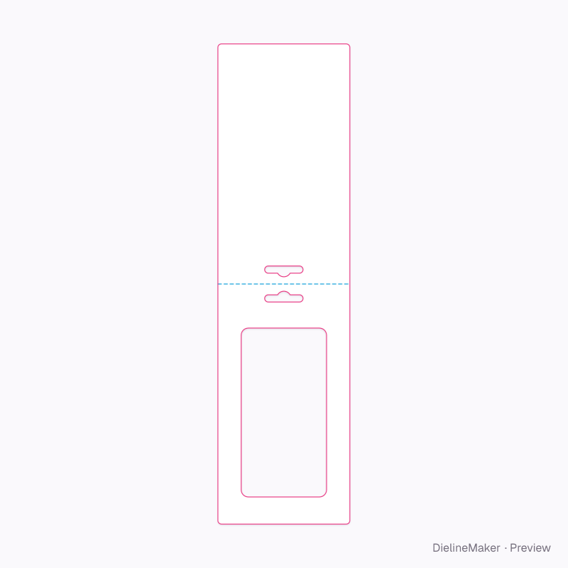 Cable blister card flat dieline