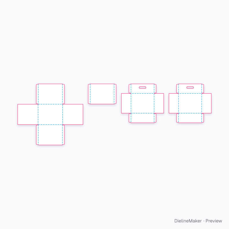 Desktop drawer unit flat dieline