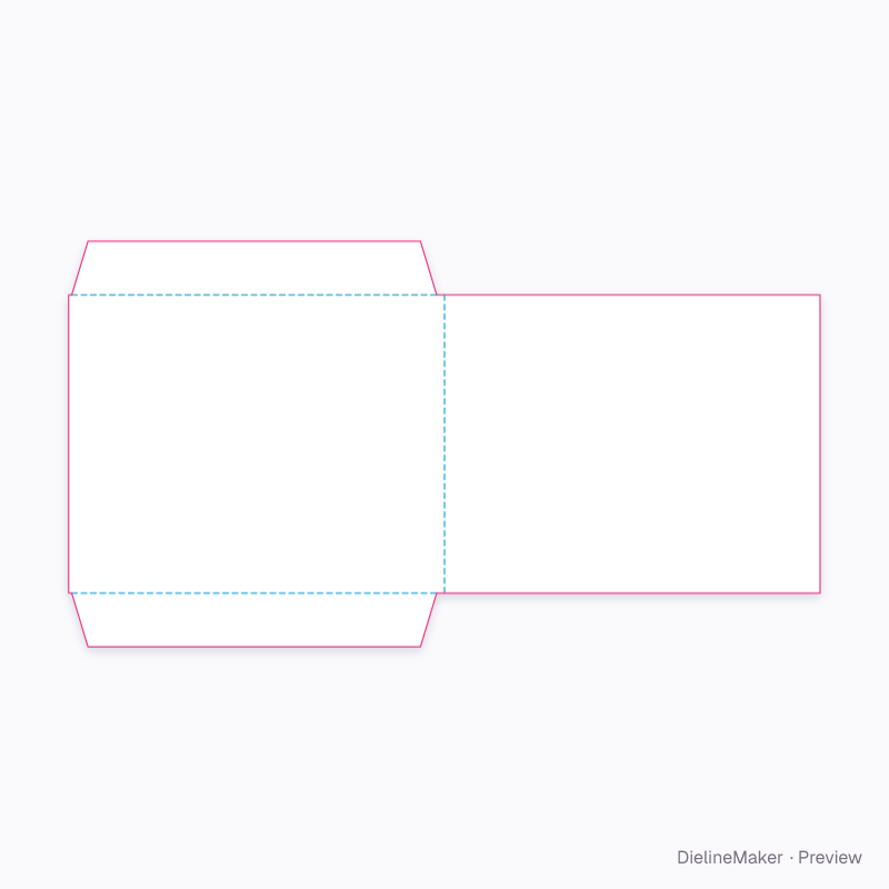 Board wallet flat dieline