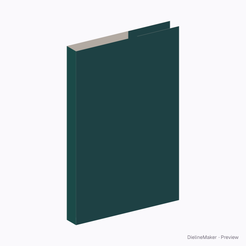 Digest 5.5 × 8.5 in page-format book dust jacket