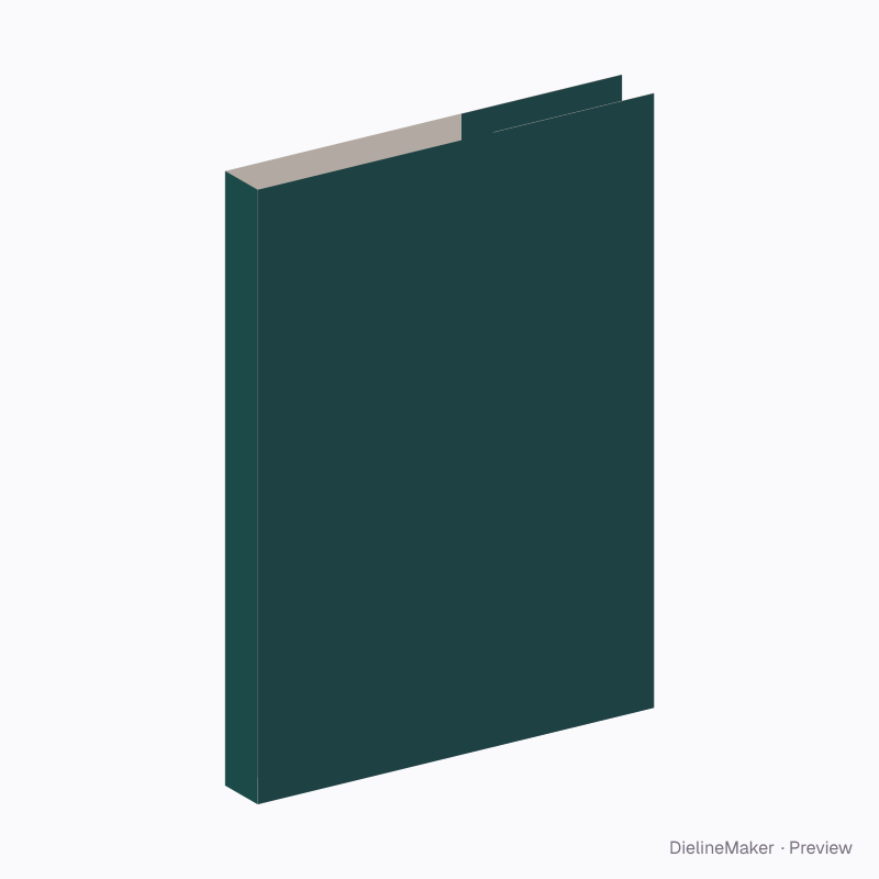 Executive 7.25 × 10.25 in page-format book dust jacket