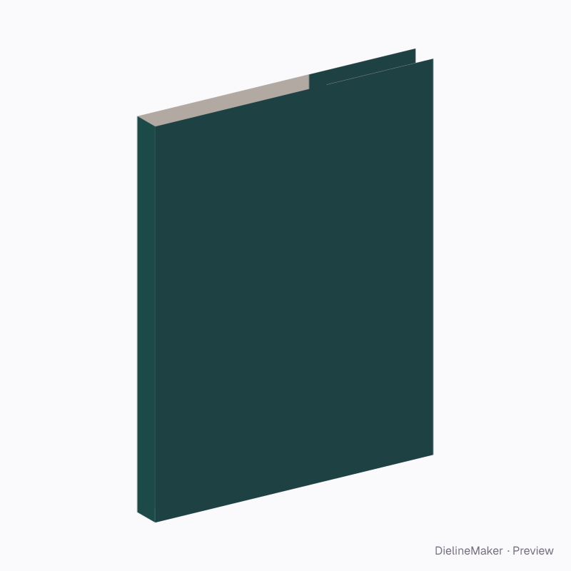 US letter 8.5 × 11 in page-format book dust jacket