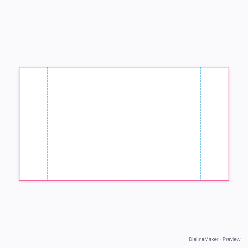 Pocket 108 × 175 mm page-format book dust jacket flat dieline