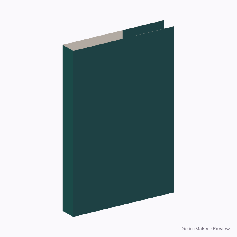 Royal 156 × 234 mm page-format book dust jacket