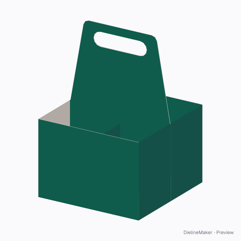 Four wide bottles carrier — Bottle carrier