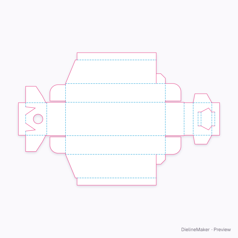 Bottle tray with locking platform flat dieline