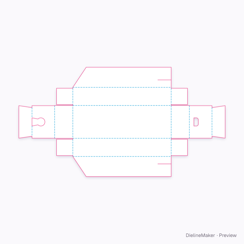 Bottle display tray flat dieline