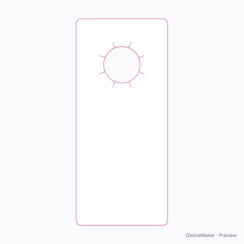 Promo neck hanger flat dieline