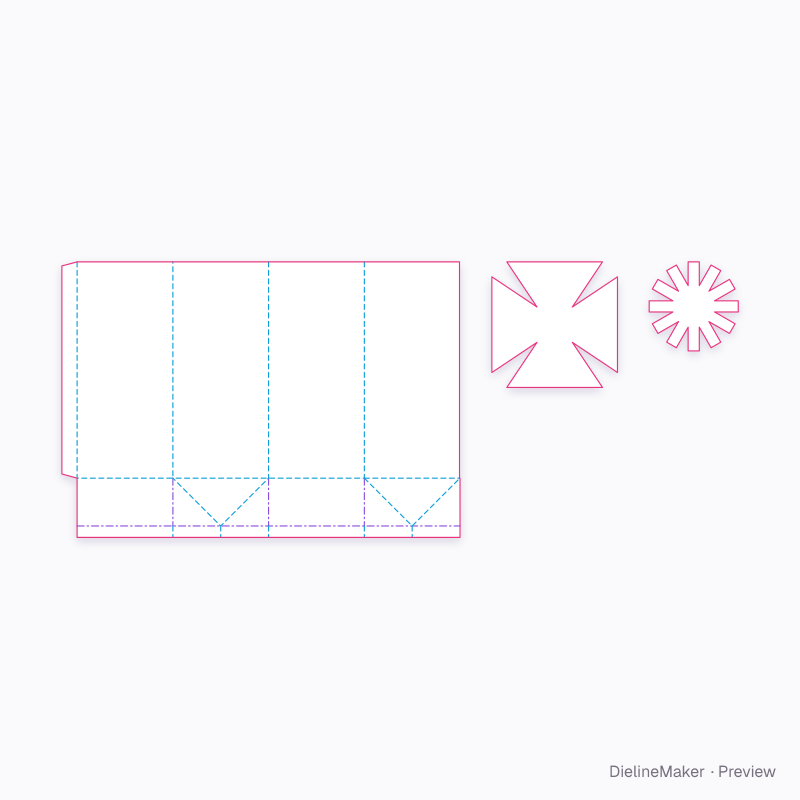 Bottle-top liquid carton flat dieline