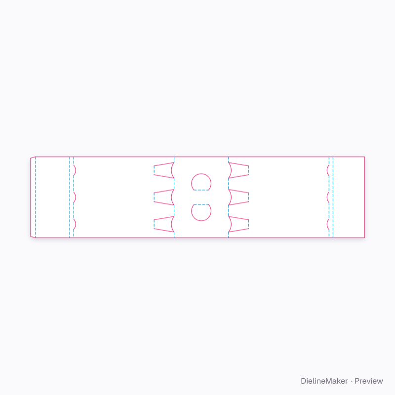 6-bottle wrap 3×2, neck covered 183×122×232 flat dieline