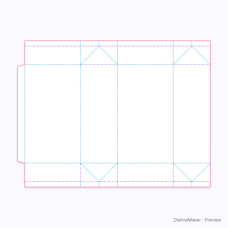 UHT milk carton 1 litre flat dieline