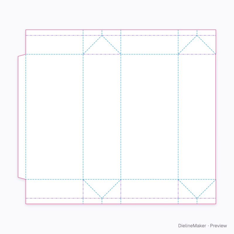 Juice carton 1 litre slim flat dieline